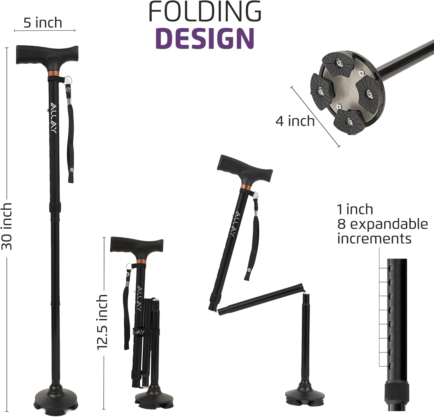 ALLAY Foldable Walking Cane