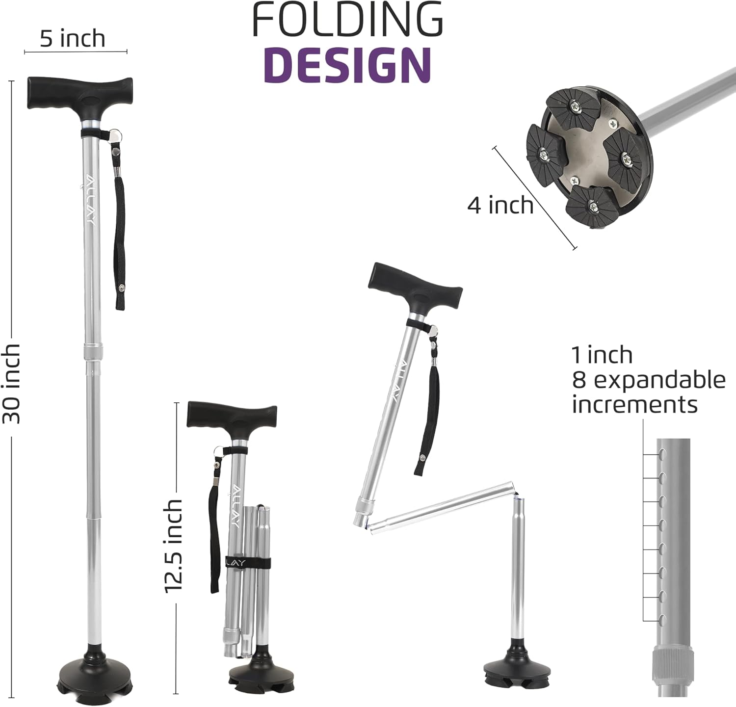 ALLAY Foldable Walking Cane