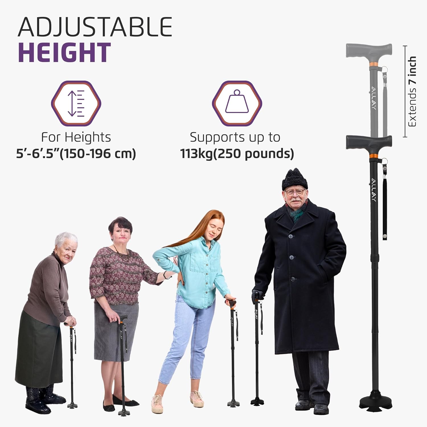 ALLAY Foldable Walking Cane