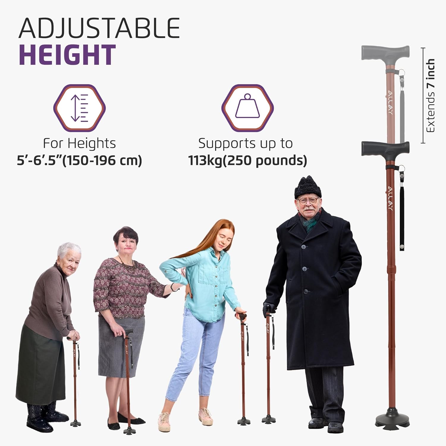 ALLAY Foldable Walking Cane