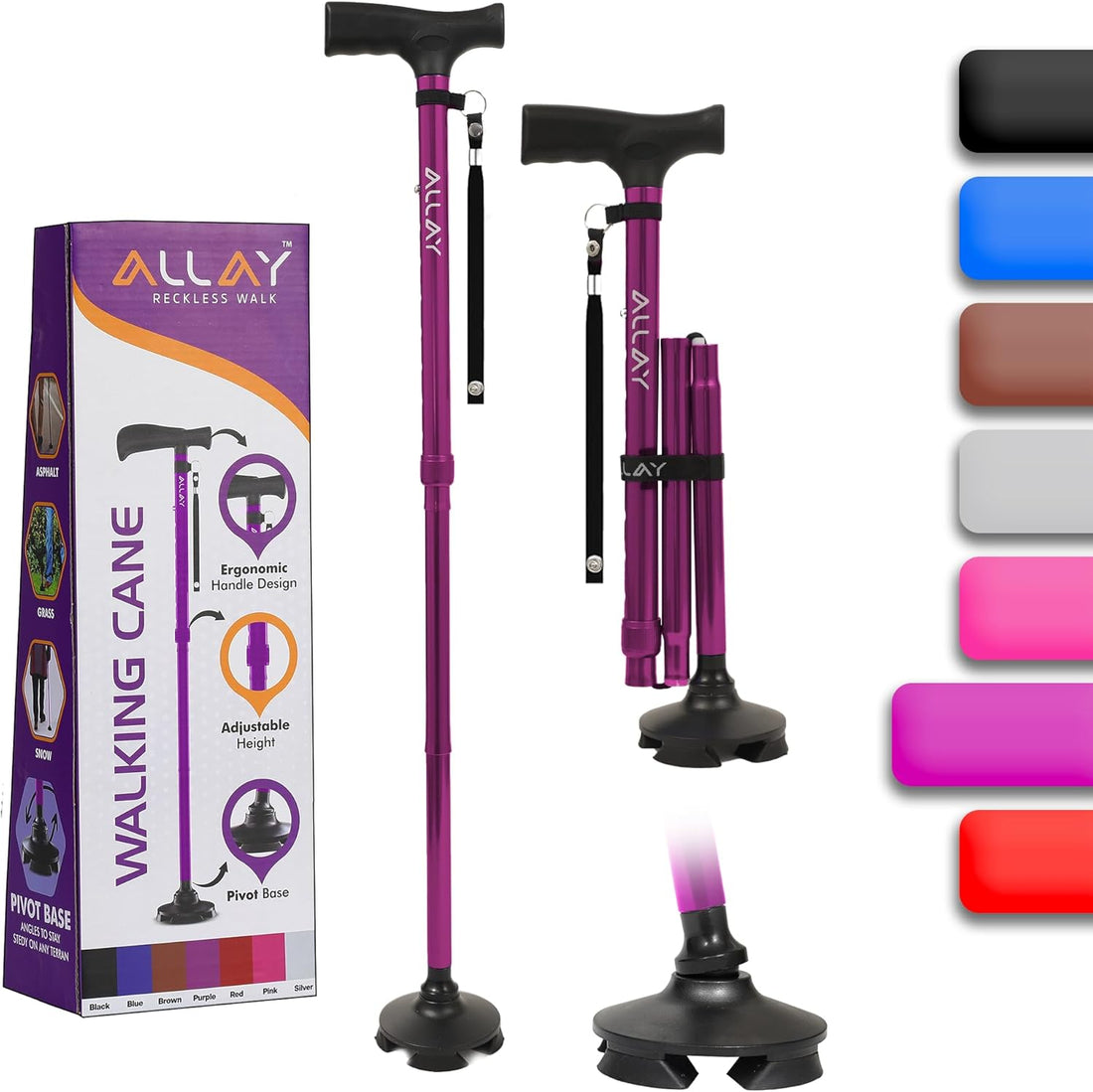 ALLAY Foldable Walking Cane