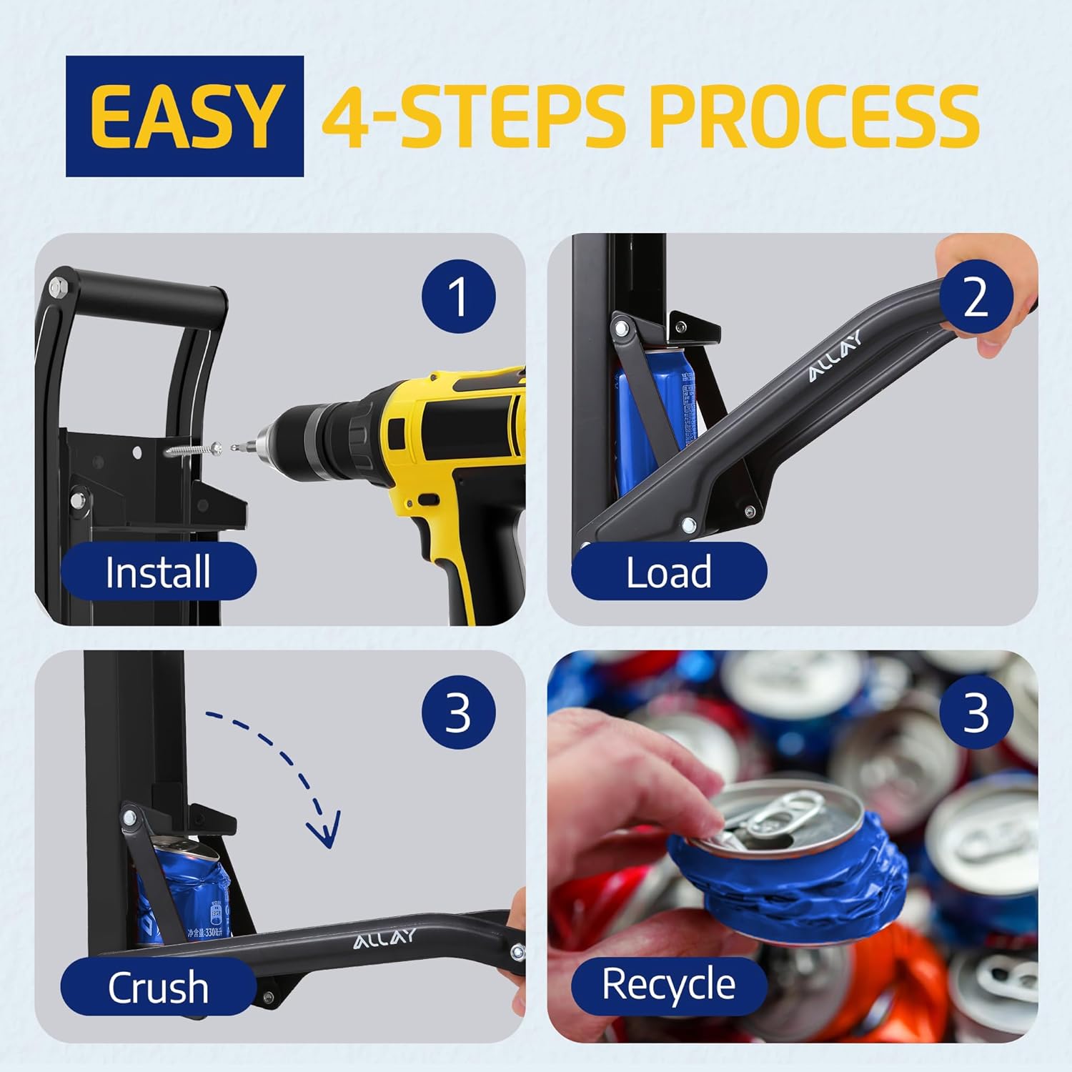 ALLAY Heavy-Duty Can Crusher