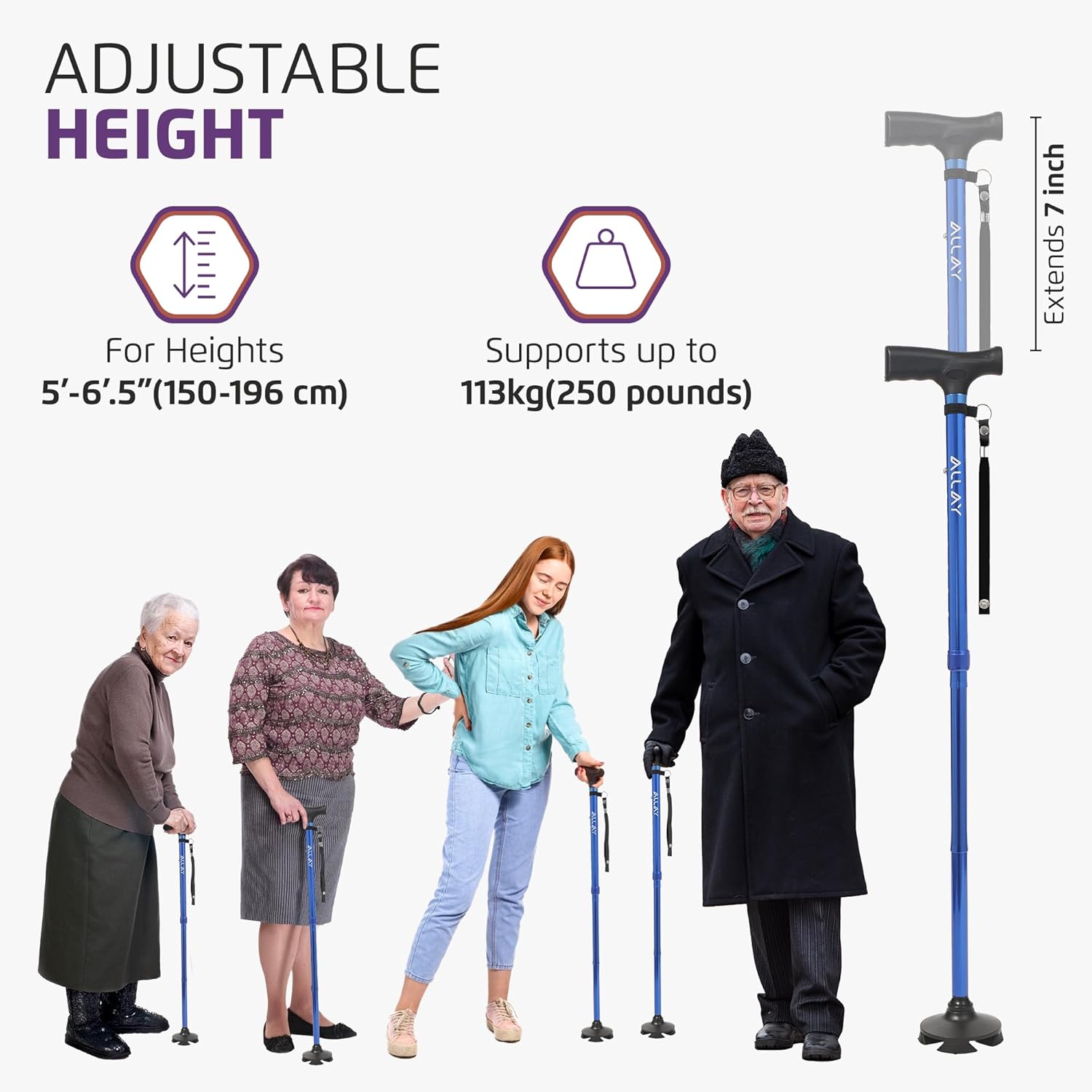 ALLAY Foldable Walking Cane