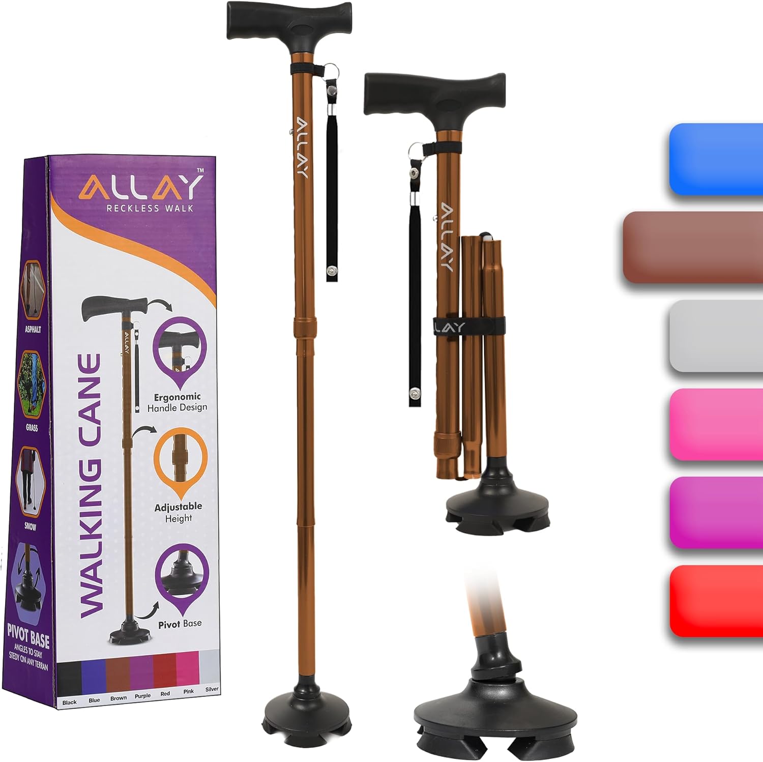 ALLAY Foldable Walking Cane