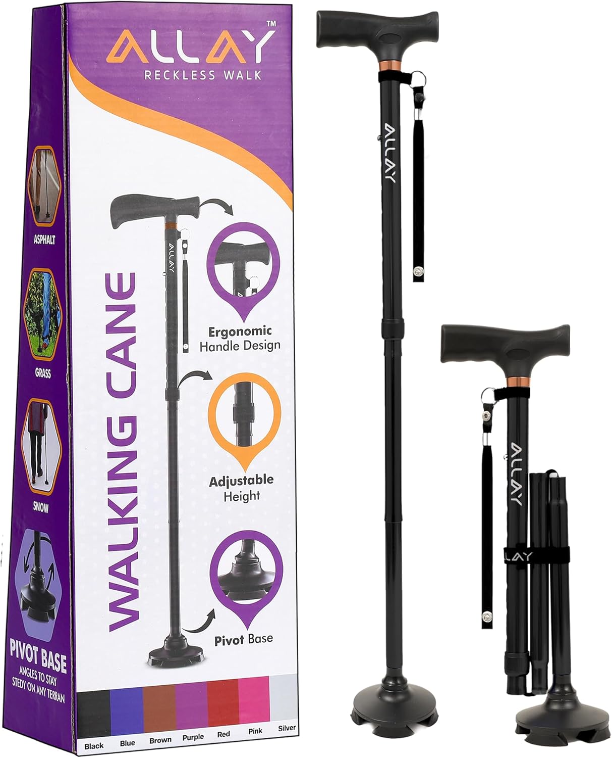 ALLAY Foldable Walking Cane