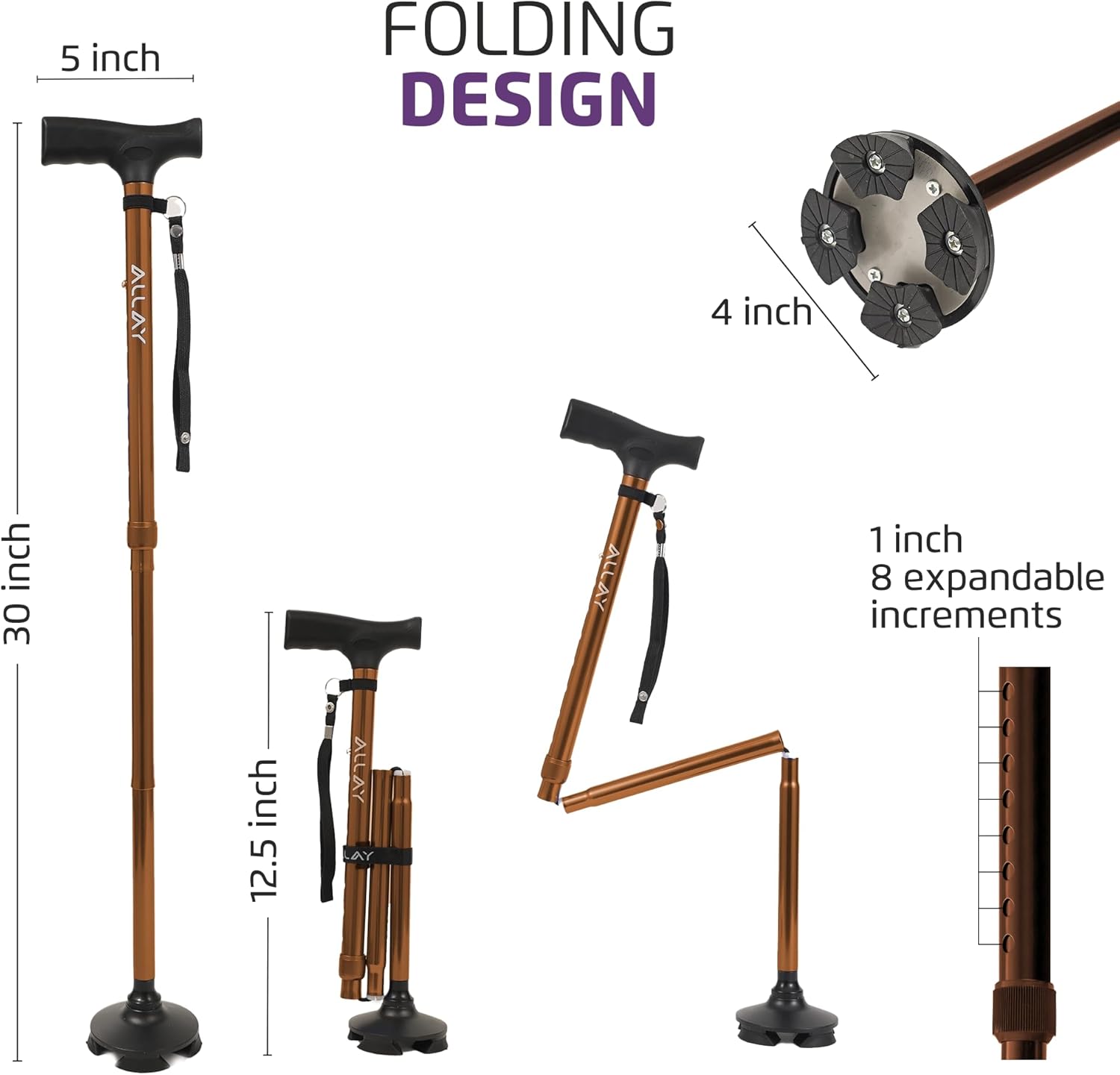 ALLAY Foldable Walking Cane